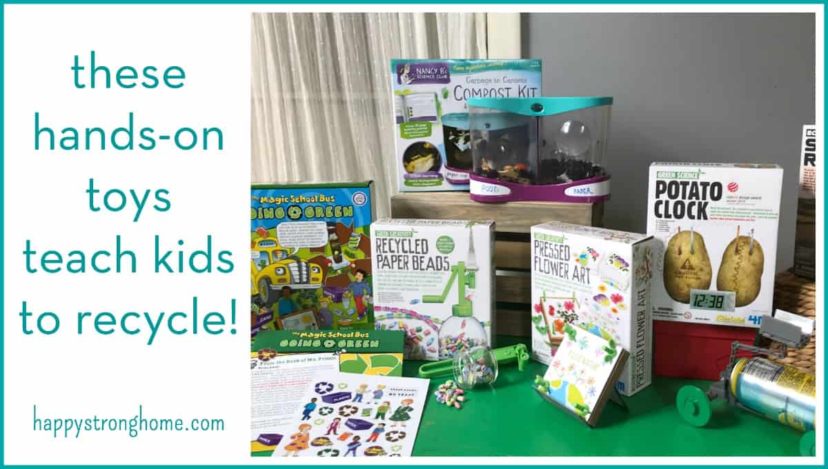 These hands-on toys teach kids to recycle! - Happy Strong Home