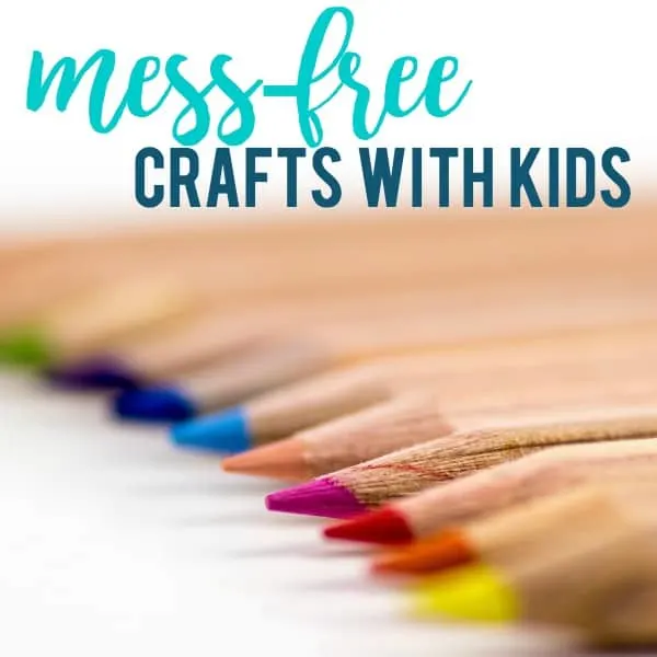 mess free crafts for kids