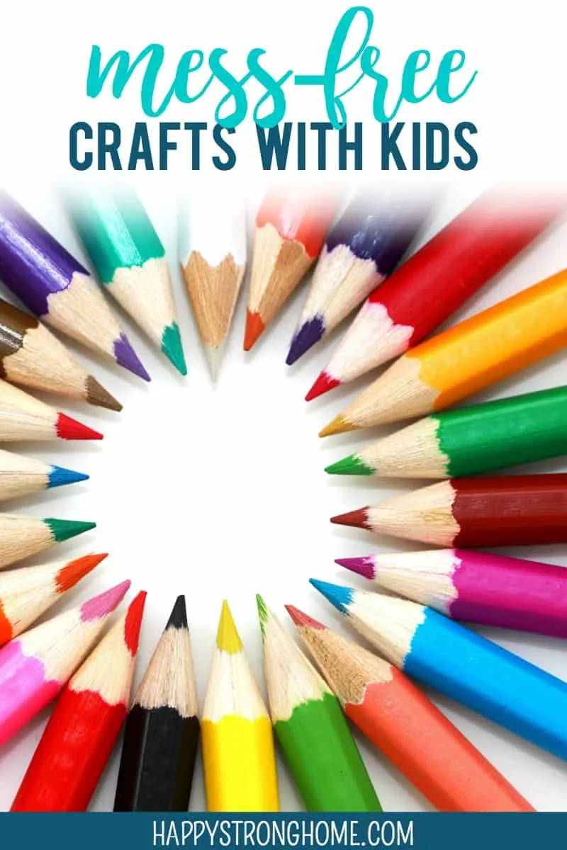 mess free crafts for kids