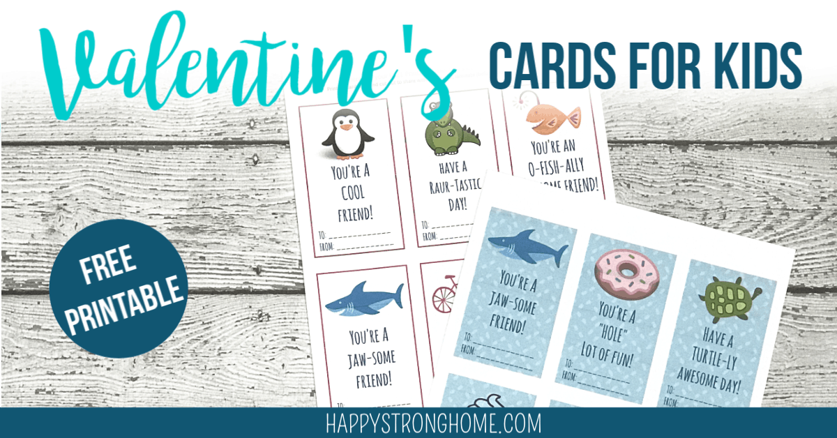 Fun printable Valentine's postcards for kids you can actually send