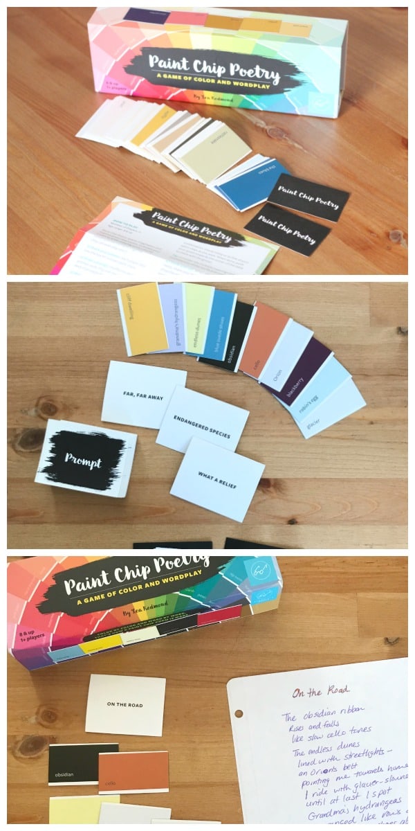 Paint Chip Poetry Other Poetry Games Happy Strong Home   Paint Chip Poetry Collage 