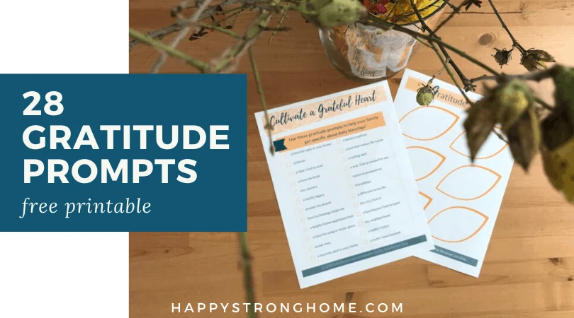 gratitude prompts printable