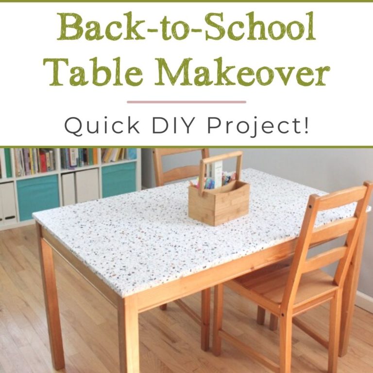 Quick Table Makeover Project for Back to School