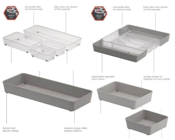 hexa in drawer organizer bins