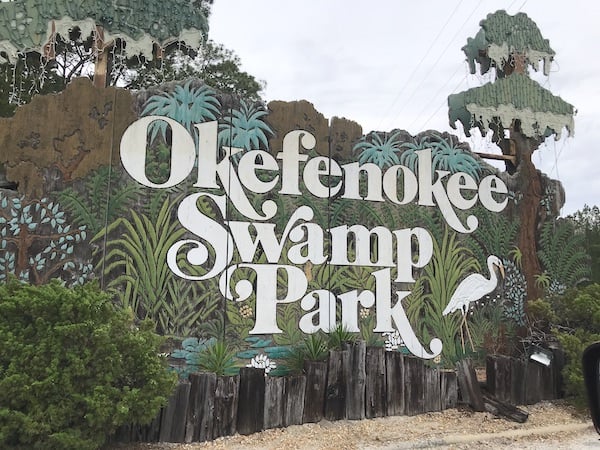 Okefenokee Swamp Park Entrance Sign