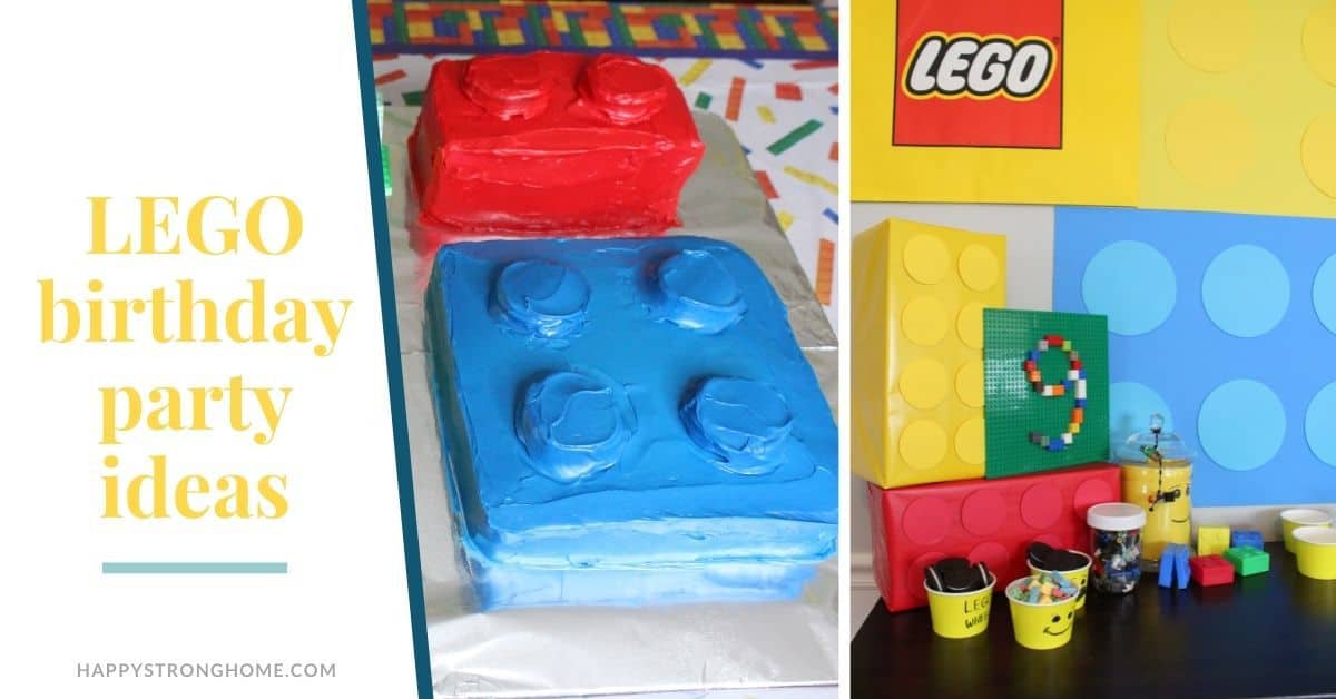 Lego birthday party cake