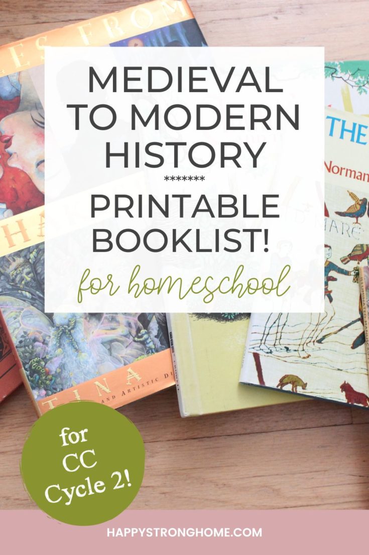 24 Weeks of Great Books: Medieval to Modern Book List Printable for CC ...