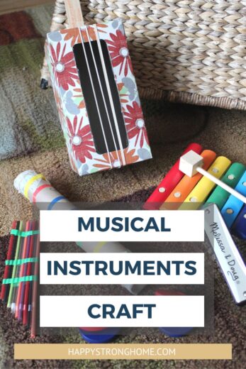 Handmade Musical Instruments Craft for Preschool - Happy Strong Home