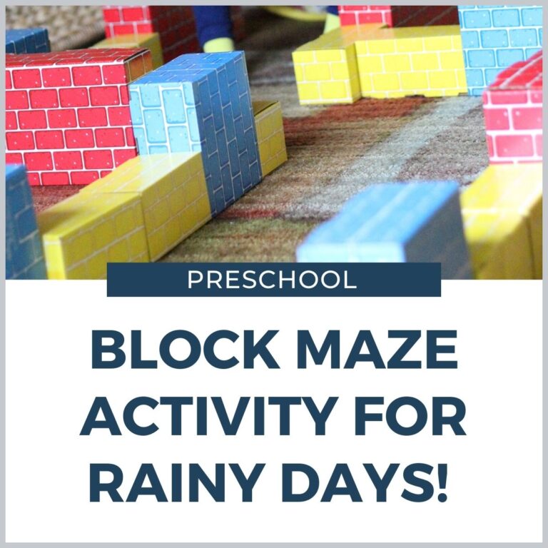 Build a Block Maze Activity - Perfect for a Rainy Day!