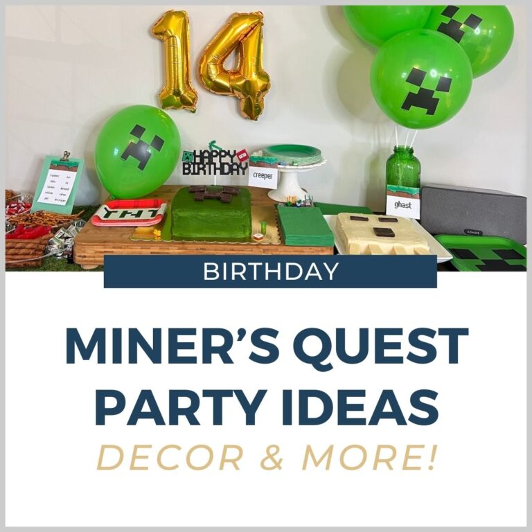 Miner's Quest Minecraft-themed Party Ideas - Quick & Easy!
