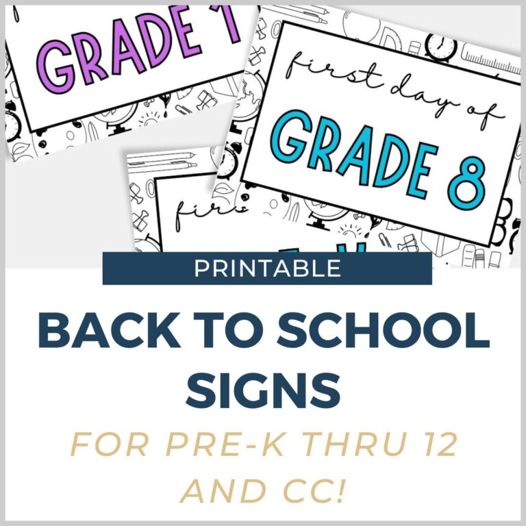 Back to School Sign Printable for Homeschoolers!