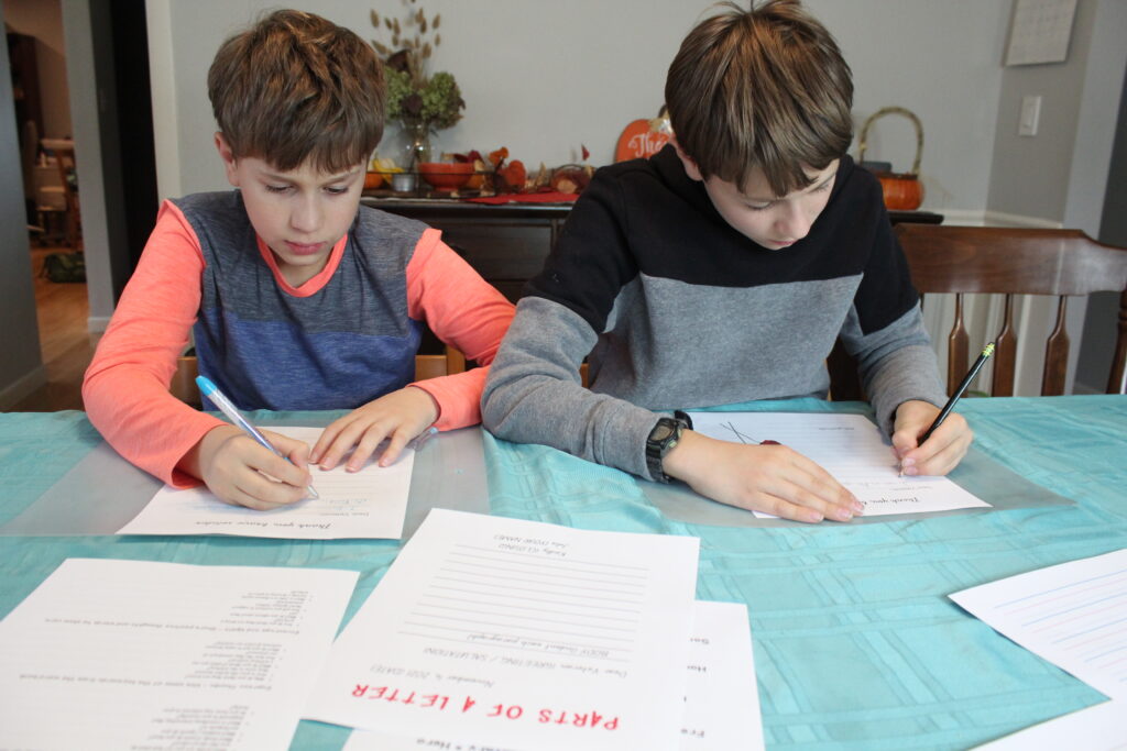 Letter writing templates for kids