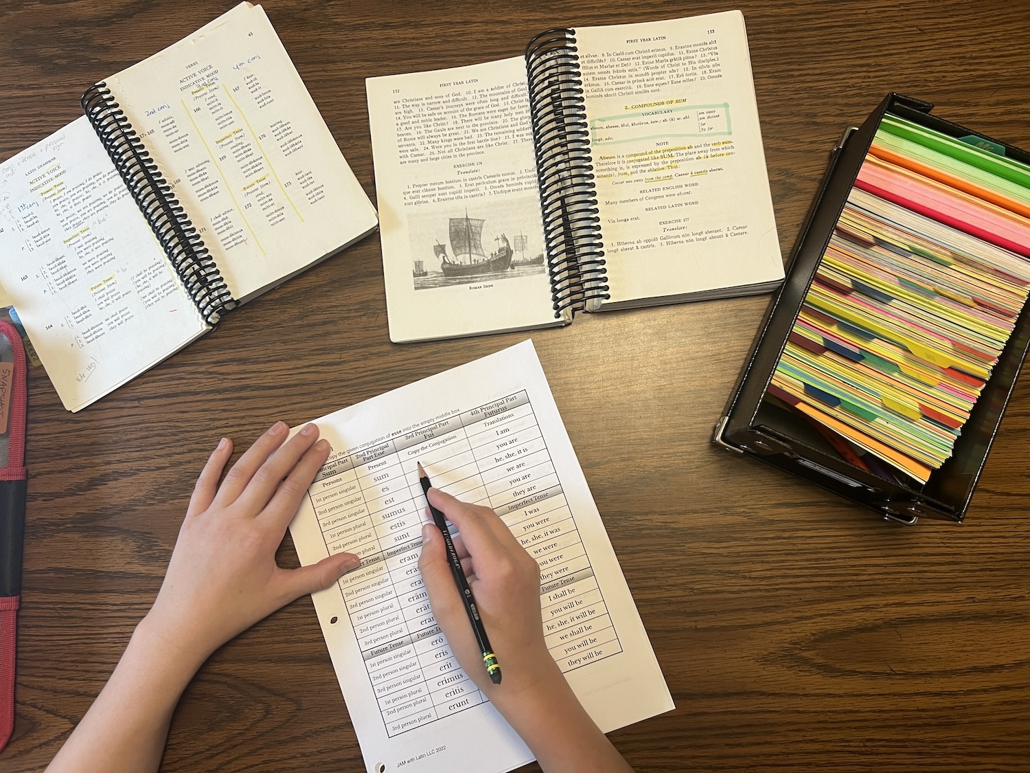 JAM with Latin Review Worksheet system